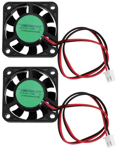 ECSiNG 2pcs Ventilateurs Carrés de Refroidissement pour Serveur Disque Dur Enregistreur Vidéo Ventilateur de Refroidissement AD0412MX-G70 0,08 A 12 V pour Ordinateurs Enregistreurs 28Cm