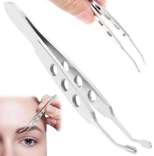 1pc Expresor de glándulas Meibomian, pinzas de masaje de párpado de alta precisión de acero inoxidable con punta de rectángulo, herramientas profesionales de cuidado facial.