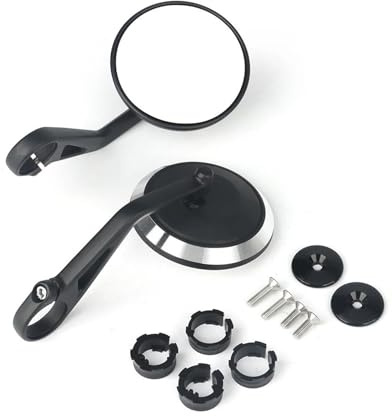 Rétroviseur Moto pour Triumph pour Rocket 3 pour Street pour Triple 765 +2018 Guidon Moto Rétroviseur Barre Fin Miroir Moto Rétroviseur(1 Set Round)