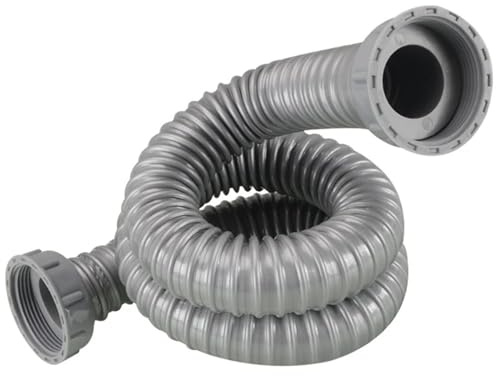 ZWCSHUU Évier de Cuisine à Double tête sous Le Tuyau d'eau, lavabo à Vaisselle, Tuyau de vidange à Double vis, raccord d'extension de Tuyau Tuyau d'évacuation d'évier(58-50CM)