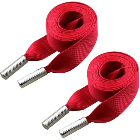 Leliafleury Cordoncino di ricambio universale piatto in poliestere per felpe con cappuccio, pantaloni della tuta, maglioni, 2 pezzi, 2 cm x 1,4 m, rosso