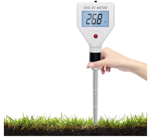 Misuratore PH Terreno, Misuratore digitale del terreno EC-98361, tester di umidità e acidità, kit for il test del terreno for piante, monitor a qualità 'acqua for fiori, acqua for acquari