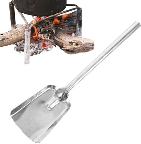 Yonuaret Pelle à charbon - 30 cm - Outil de jardin stable - Pour jardin, maison, extérieur, barbecue, nettoyage, camping