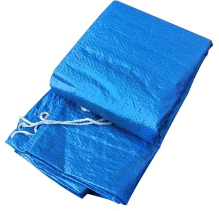NUOBESTY Cubierta para Piscina Rectangular de PE Funda Resistente la Lluvia y Polvo para Piscinas Desmontables Inflables Protección Antideslizante para Exterior Azul