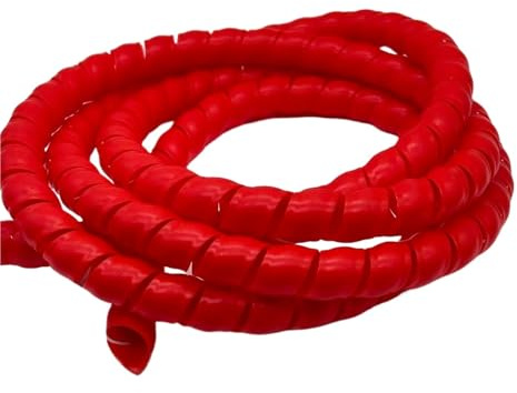 Styire 2 Meter 8 mm bis 16 mm Kabelschlauch Flammhemmende Spirale Umhüllung Rohr Wasserschläuche Schutzrohr Schutzhülle(Red,ID 16mm)