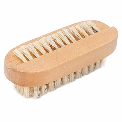 Generic Cepillo de Uñas para Eliminación de Piel Muerta para Limpieza de Uñas y Pedicura, Cepillo de Masaje para Hombres y Mujeres de Madera, Diseño Portátil para Manicuristas, 1 Unidad