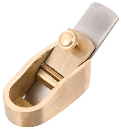 TOVINANNA Mini Pialla a Mano per Violino in Ottone Lama da 18 MM Utensile per Lavorazione Legno Strumenti Musicali per Liutai e Tastiere Finitura Precisa Portatile