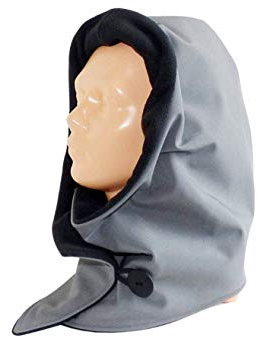 Kapuzenschal - Softshell, elefantengrau, schwarz