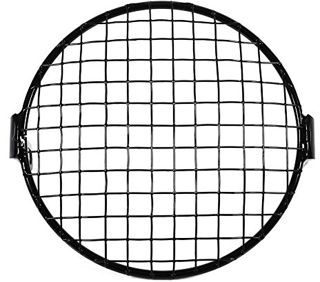 Capuchon Capot De Protection De Phare Moto 6,3 Pouces Métal Couvre Grille Protecteur En Maille De Réseaux Ciselé De Phare Pour Moto
