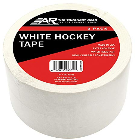 A & R sports hockey cinta – 2 Pack - Tape120WT_2PK, Blanco