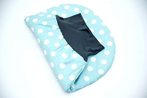Baby Strampelsack in Hellblau mit großen Punkten, Pucksack 0-6 Monate, gefüttert oder ungefüttert Handmade bab-Berlin
