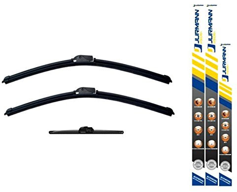 Jurmann® Vision+ Aero Scheibenwischer 450/450 + 400 mm Komplettsatz Vorne + Hinten Wischblatt Satz Golf II [19, 1G1, 1G4] Bj 02.86-07.91