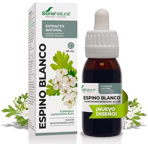 Soria Natural Extracto de Espino Blanco - Cuida tu Sistema Cardiovascular, Apoya la Circulación Sanguínea - Extracto Natural Hierbas - Botella con 50ml