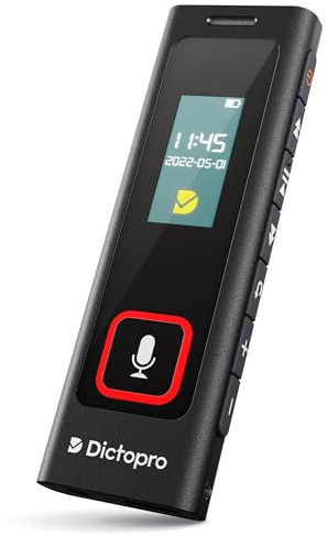 DictoPro X200 Voice Recorder - Voice Activated Digital Recorder, 32GB, 582H Battery, Noise Reduction, Portable Audio Recorder with Mic for Lectures, Meetings, Interviews - Clear Sound Quality