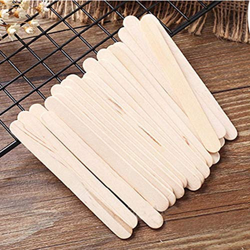 Palillos de helado de madera, 50 unidades, para hacer tartas, manualidades, manualidades, helados, etc.