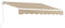 [en.casa] Toldo Articulado Bitonto con Armazón con Brazo Extraíble Toldo Retráctil Manual y Enrollable con Manivela Parasol para Terraza Balcón Patio 250 x 200 cm - Beige