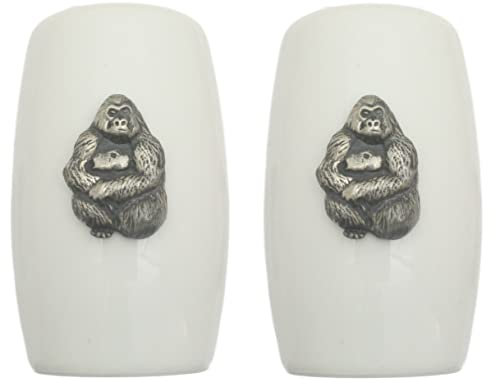 Gorilla China Salt and Pepper Shakers Cruet Set Modern White CSP 157