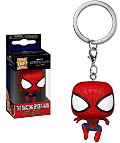 Funko Pop! Keychain: Spiderman No Way Home 2021 - Spider-Man - Leaping SM3 - Mini Figura in Vinile da Collezione Novità Portachiavi - Riempitivi per Calze - Idea Regalo - Merchandising Ufficiale