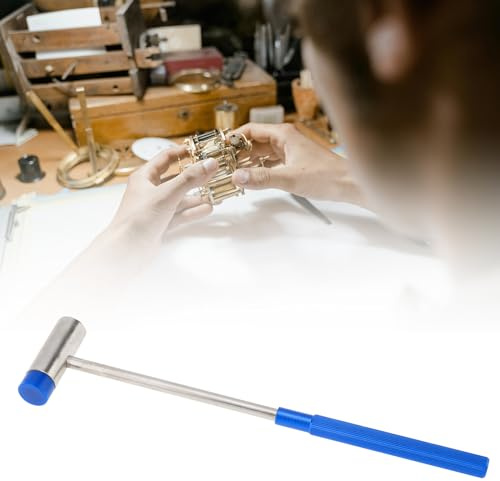 Omninmo Double tête petit marteau mini marteau en métal tête ronde montre réparation blocs de construction bricolage outil de réparation pour l'artisanat, la montre, le réglage, le travail du bois