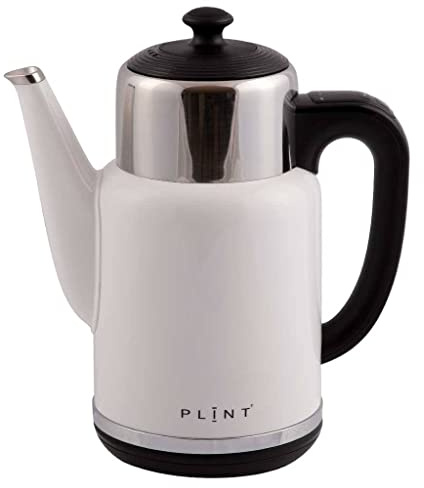 PLINT White Kettle - 1,7 Litre Capacity - Double Wall Hot Water Kettle for Tea and Coffee - Fast Boil - 1500W Cordless Electric Kettle - BPA Free -Dry Protection - Anti Slip 360° Base Kettle
