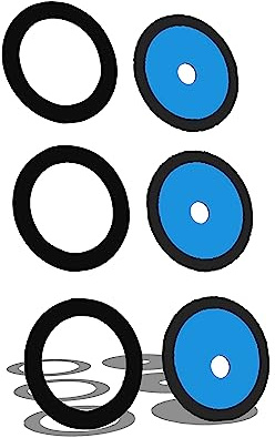 IS-TECK Kompatibel mit Samsung Galaxy S23 SM-911 & 23 Plus SM-916 Ersatz Kamera Glas Linse inkl. Kleber Set