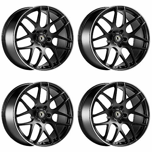 4x Schmidt Felgen Gambit 10.5Jx24 ET25 5x130 SatinBlack Hornpoliert kompatibel mit Mercedes AMG G63