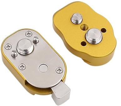 HangTon Staffa di montaggio a sgancio rapido per monitor fotocamera ARRI RED motore di messa a fuoco wireless da 3/8 1/4 vite (giallo)