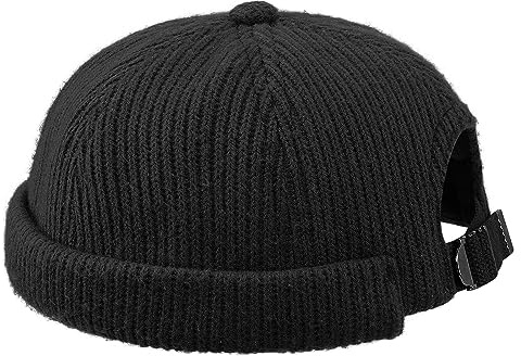 CLAPE Cappello Senza Visiera Caldo a Maglia Docker - Berretto da Portuale in Cotone Brimless - Beanie Uomo Fisherman