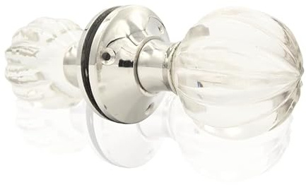 Brass Door Knob Set for Interior Doors | Internal Door Knobs | Mortice, Glass & Crystal Doorknobs | Opulence & Style with Traditional Design of Door Nobs to Enhance Any Room.. (Chrome)