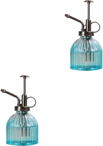 Plant Mister Sprühflasche, 2 Stück Pump Plant Top Mister Can Flaschen Bewässerung Pflanze, transparenter Vintage-Topf, Wasser, Sukkulente, mit Outdoor-Stil, Hotel-Wasserkocher, Sprühflasche, Gartenblu