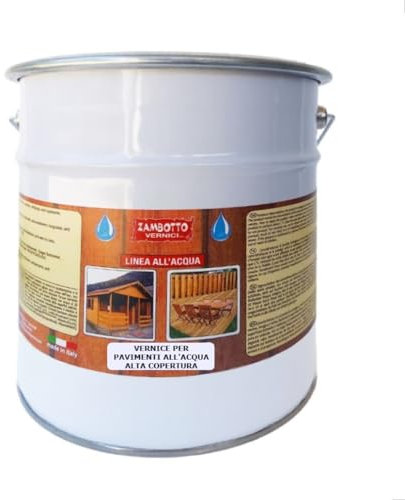 ZAMBOTTO VERNICI VERNICE IDROREPELLENTE ALL'ACQUA ALTA COPERTURA PER PAVIMENTI/CEMENTO/PIETRE (10L, SATINATA)