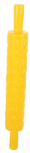 OUNONA 3pcs Sunflower Embossed Rolling Pin Fondant Cake Paste Gum Tool Sugar Florist Paste Decorator