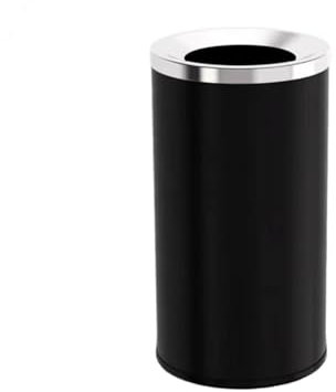 yixinzi-2024 Bote de Basura Papelera de Acero Inoxidable de 15 l, 25 l y 50 l, de Tiro Recto, con Apertura Superior, for Cocina, Color Negro, for el hogar y la Oficina Papeleras(Grande)