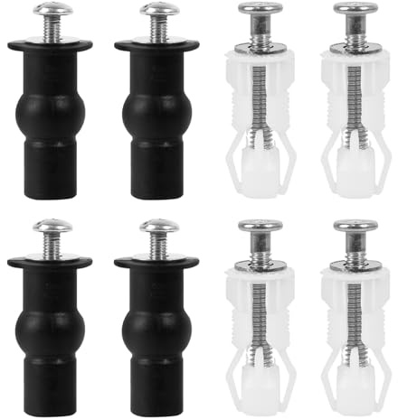 Universal WC-Sitz Befestigungsset YOURKAY 8 Stück Toilettensitz Schrauben & Dübel, Robuste Montage für WC-Sitz von Oben, Ersatzteile für Toilettendeckel, Gummi-Befestigung, Top-Montage Zubehör
