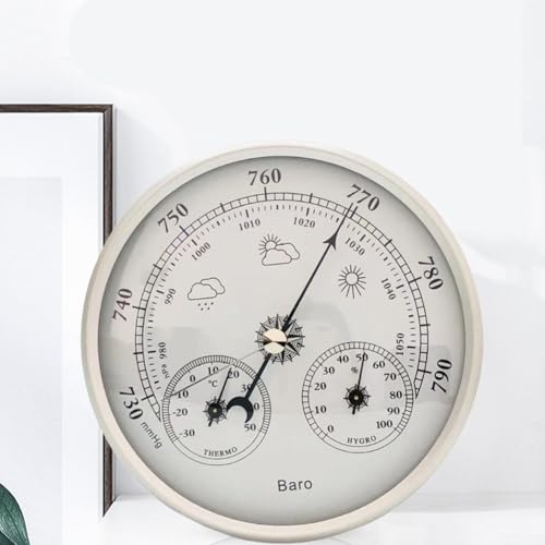 3 In 1 Weather Station, Dial Type Barometer Thermometer Hygrometer For Indoor And Outdoor Use, Home Garden Weather Forecast Instrument