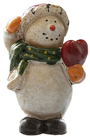 Figuras de muñeco de nieve,figuras de muñeco de nieve de Navidad | Figura de Navidad pintada de estatua de muñeco de nieve | Decoración de invierno, miniaturas navideñas, decoración de centro de mesa