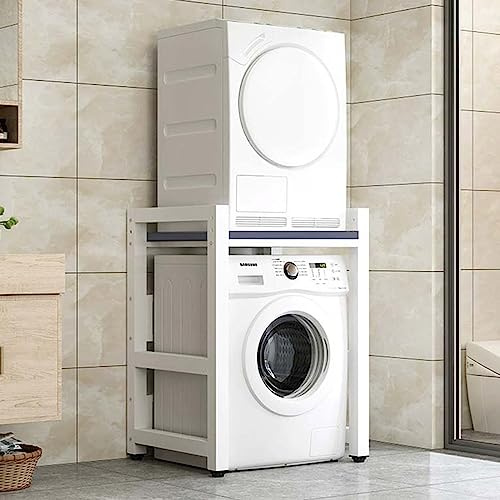 Laundry Room Storage Shelf Organizer Rack Over Washer Dryer Stacking Kit for Washing Machine and Dryer Cabinet Storage Unit with 300kg Capacity Bathroom Kitchen Balcony Organizer Shelf.