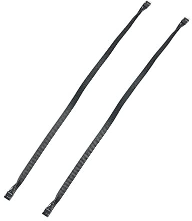 Asuinxurr 2 cables de extensión para placa base HD de audio de 9 macho a hembra, para PC, DIY, negro, 50 cm