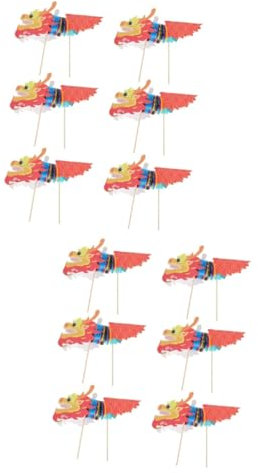 UPKOCH 12sätze Papierdrache Bastelset Für Mädchen Teiliges Für Chinesisches Neujahr Und Einfach Zu Montieren Fördert Die Feinmotorik Und Kreativität Zufällige Designs