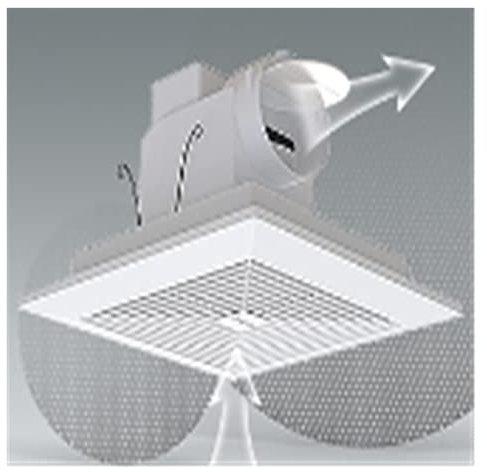 RWSXY Ventilatore di Scarico, Ventilatore di Scarico con Piastra di Rinforzo in Alluminio, Tipo di soffitto, Ventilatore di Scarico con tubazione, Ventilatore di Scarico per Servizi igienici dell'