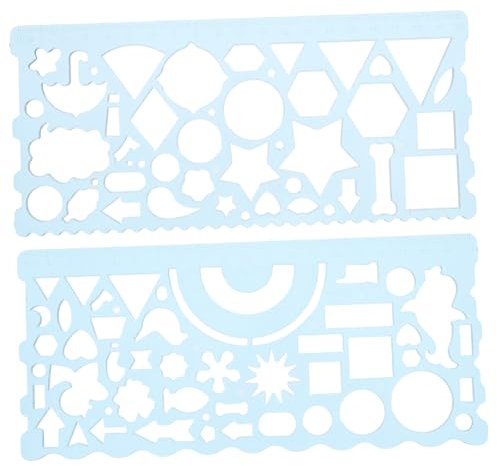 FUNNETOYU 2stücke Geometrische Zeichenschablonen Und Messlineale Für Präzises Zeichnen Und Entwerfen Für Schüler Architektur Und Ingenieurwesen