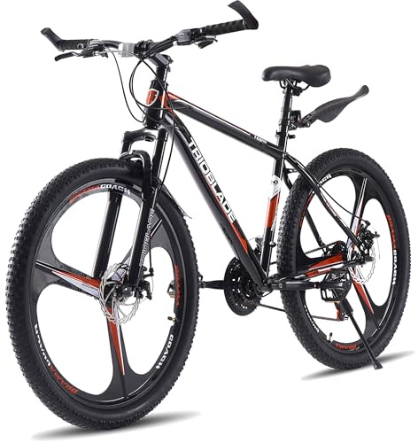 LSLIFE 24/26/27.5 Inch Mountain Bikes 21 Speed Mountain Bicycles for Adult | 21-Speed; Disc Brakes; Shock Absorber; 3 Spoke Wheels; For Mens Boys
