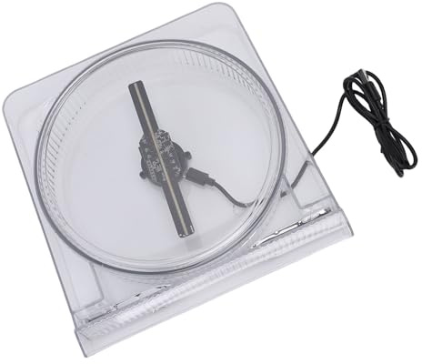 Dpofirs Ventilador de Holograma 3D, Proyector Holográfico LED de 5,5 Pulgadas Compatible con Control de Aplicaciones, Ventilador de Pantalla Publicitaria HD de 2000x128 para Tienda,