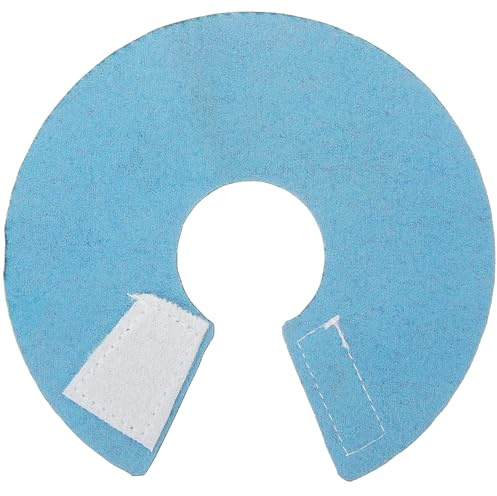 SEWACC Collier Anti-Morsure pour Perroquet Conique en Cuir Microfibre Respirant Taille M Bleu, Protection Récupération Oiseaux, Accessoire Santé pour Perroquets