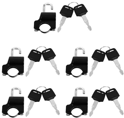 IMIKEYA 5 Juegos Candado Seguridad Casco Moto Antirrobo para Manillar Compatible Scooter Eléctrico Motorbike