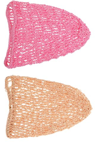 JOINPAYA 2 Stück-Pack Gehäkeltes Haarnetz zum Schlafen für Damen Weiches und Bequemes Haarpflegenetz aus Stoff Langes Netz für Lockiges Haar und Lange Zöpfe im Sommer