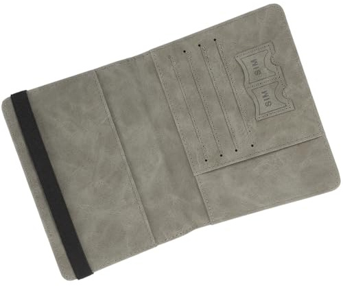 Ipetboom Rfid Blocking Passport Holder Travel Wallet with Multi Card Slots Pu Cover Gray Travel Document Organizer for Men and Women