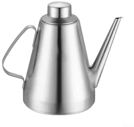 Stainless Steel Oil Can With For Eagle Spout For Leak Proof Pouring And Safe Storage Of Cooking Oil Vinegar Soy Sauce In Kitchen Silver 600ml(48oz)