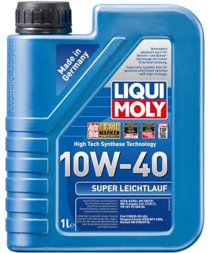 LIQUI MOLY Super Leichtlauf 10W-40, 1 L, Technologie de synthèse Huile motrice, SKU: 9503