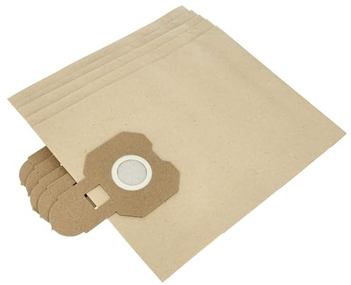 vhbw 5x Staubsaugerbeutel kompatibel mit Hitachi CV-200P | CV-400P eco, CV-300P Staubsauger - Papier, 32cm x 20cm, braun